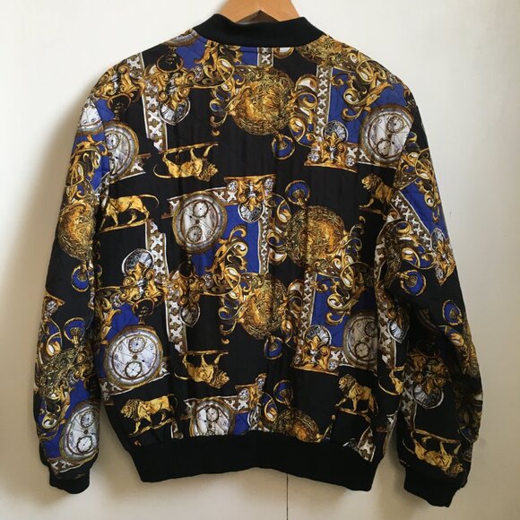 Studio J Pocket Watch + Lion Rococo Quilted Bomber Jacket - Picture 2 of 14